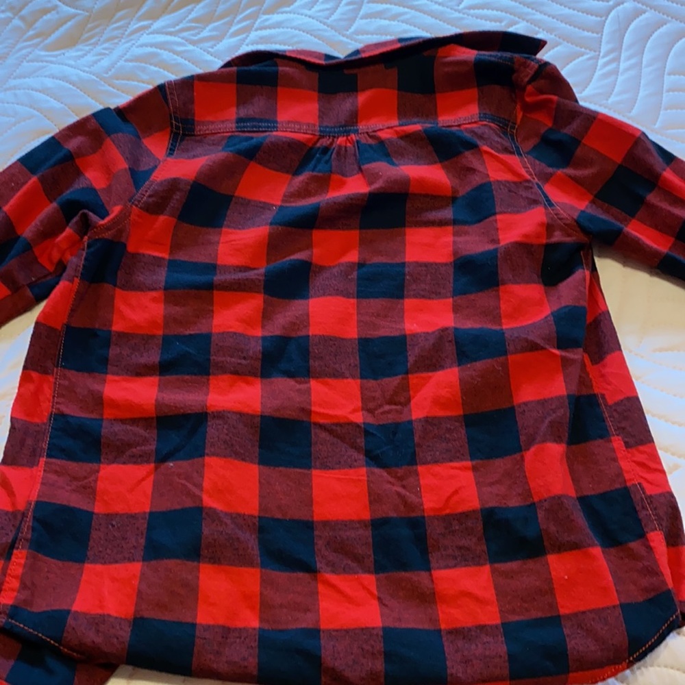 KIDS Red and Black checkered flannel - Picture 6 of 6